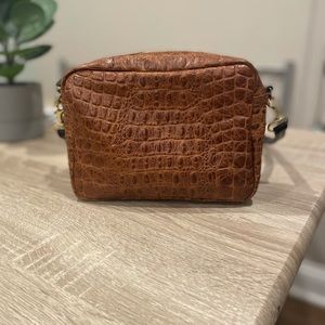 Clare V. Cuoio Croco Midi Sac